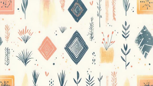 selective focus simple elegant hand-drawn motifs