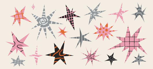 star collage cut out shapes