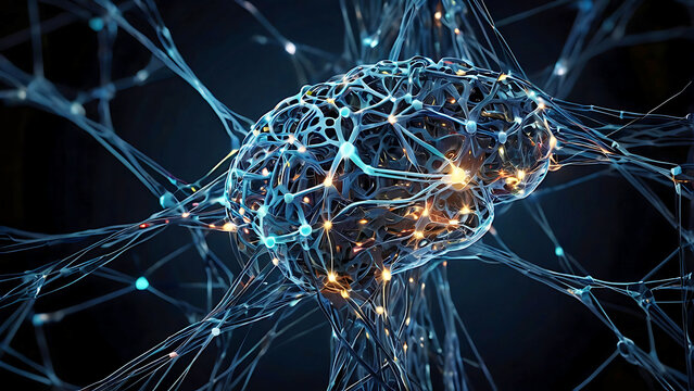 Human brain neural network concept representing intelligence artificial connections learning and mind deep thoughts futuristic background