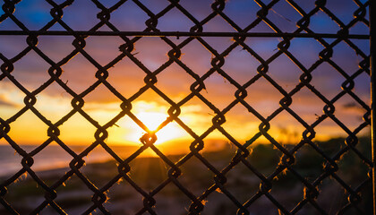 Naklejka premium 金網