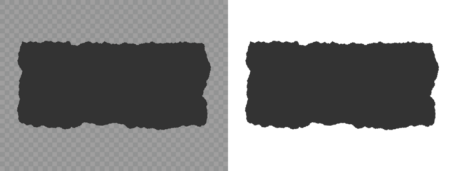 Headline, calligraphy border, isolated grunge header background. Silhouette torn paper jagged edges pieces set. Collection of ripped paper borders and stripes vector illustration. Jagged rectangle.