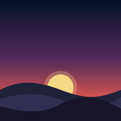 Obraz premium A minimalist city skyline at sunset