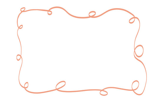 twirly orange ribbon frame