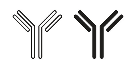 Antibody icon symbol. Vector EPS 10. line and glyph icon