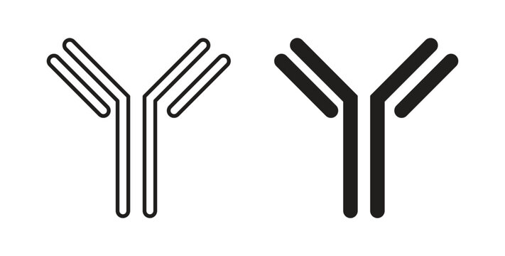 Antibody icon symbol. Vector EPS 10. line and glyph icon