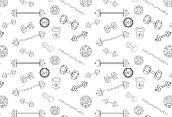 Gym dumbbell pattern vector design