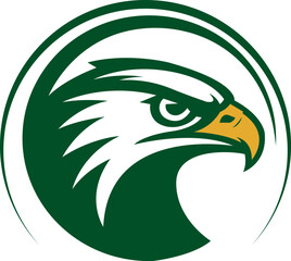 Eagle Bird Head Logo Design Power Symbol Vector Template