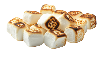 Toasted Marshmallows Pile Sweet Treat Dessert Snack Roasted Sugar Food