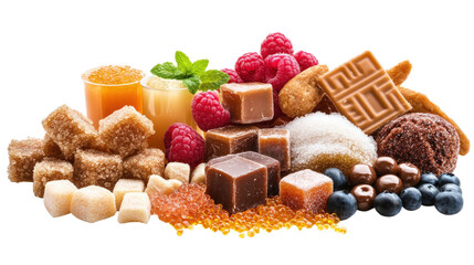 Assortment of Sugary Treats with Berries and Candy Sweet Food Dessert