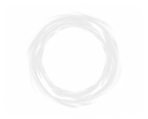 Soft, ethereal white circular PNG overlay with gentle brush strokes, perfect for enhancing designs,...