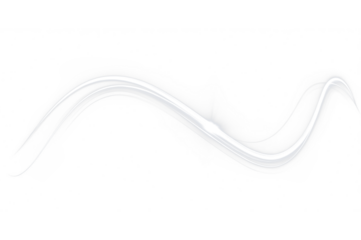 Abstract white wave PNG overlay with smooth curves and flowing lines, ideal for creative design projects, backgrounds, and artistic compositions enhancing visual storytelling