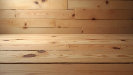 Fototapeta premium Wooden floor and wooden wall. Wooden surface. Wood background. Wooden planks. 