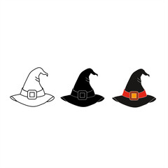 Witch Hat Vector Icon for Halloween Celebration