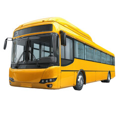 Yellow city bus 3D png vehicle png transport png public png urban png isometric png cartoon png illustration png icon png transportation png transparent background image