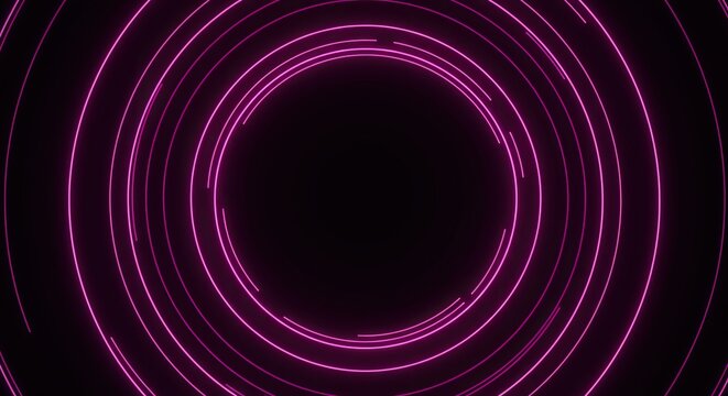 Dynamic background with glowing abstract concentric rings creating an endless loop pattern, perfect for futuristic technology concepts ,concept ,wallpaper ,geometric