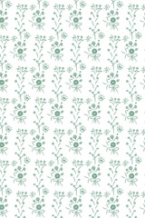 Seamless Botanical Design with Stylized Flowers and Leaves.ai
