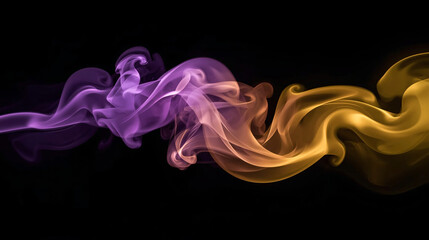Purple and Yellow Smoke – Elegant Contrast Flow