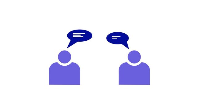 Human monologue icon .User communication simple icon. Person with chat speech diode sign and black background .