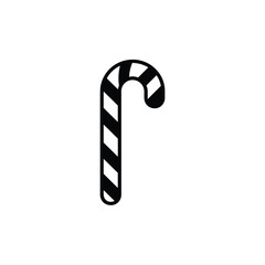 Candy Cane Silhouette Vector Illustration
