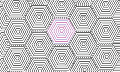 Seamless Geometric Vector Pattern - stock illustration Seamless hexogen vector design.