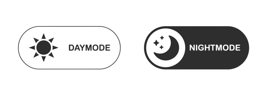 Minimalist day and night mode toggle interface vector graphics eps icon vector