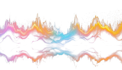 Rainbow acoustic wave translucent overlay effect PNG
