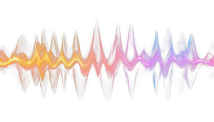Rainbow acoustic wave translucent overlay effect PNG