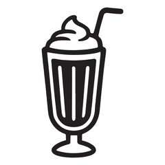 milkshake icon vector