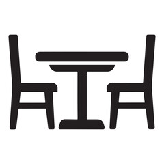 Dining Tables and Chairs icon vector