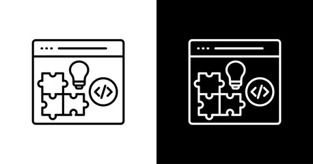 Problem Solver  White Icon Set Design