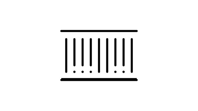 Animated data shredder cutting paper icon
