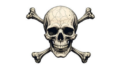 Skull and bones PNG