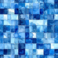 Abstract blue tile pattern
