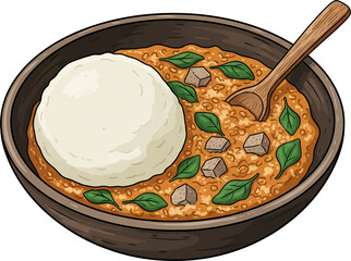 Pounded Yam with Egusi Soup