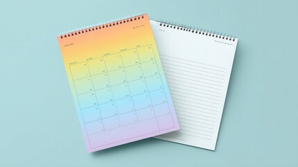 Minimal Calendar Mockup with Visible Month Page