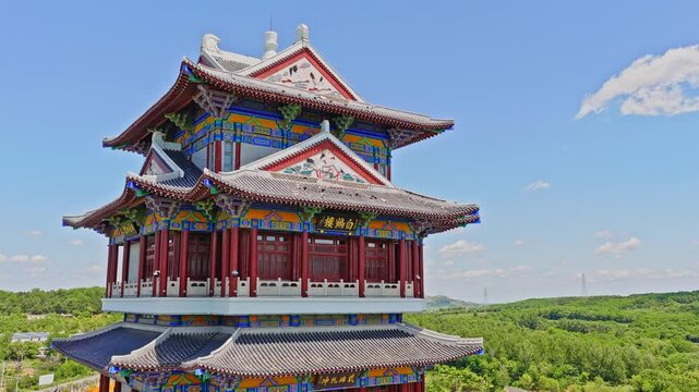 Traditional Chinese tower building