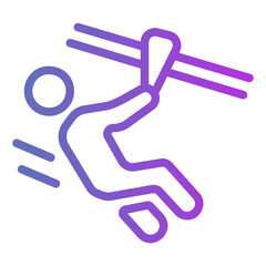 zip line Gradient icon