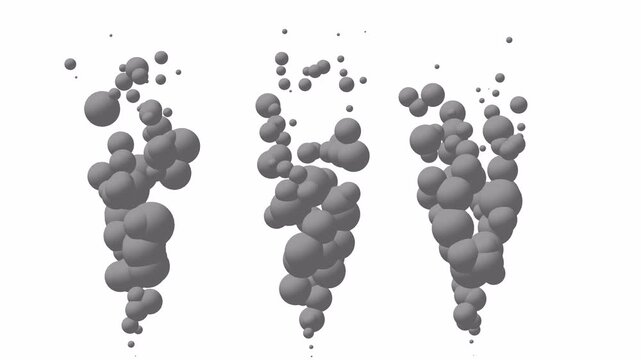 Smoke column rising up. 3D generated stylized animation fx. Available in FullHD and 4K video