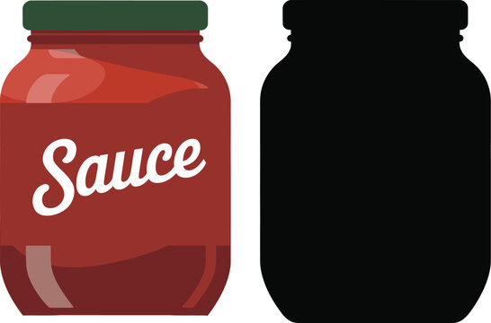 Best gourmet tonameit sauce jar vector illustration for pasta and pizza recipes