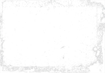 White background with textured gray border and scattered small gray shapes and dots vector