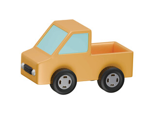 pickup truck icon 3d illustration render