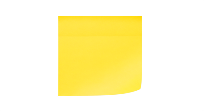 Sticky note reminder. Post it note paper. Yellow sheets for notes isolated with clipping path on background.	