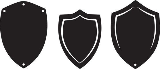 Medieval Shield Silhouette Set