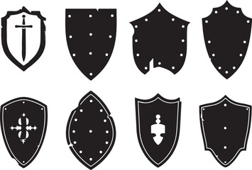 Medieval Shield Silhouette Set