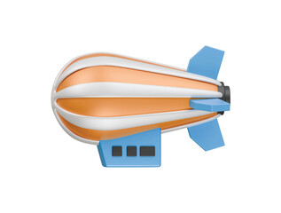 zeppelin icon 3d illustration render
