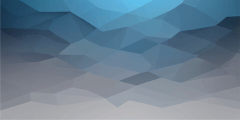Abstract blue geometric background featuring a polygon and triangle pattern mosaic design, vector illustration style