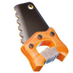 saw 3d render icon, construction illustration