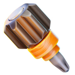 screwdriver 3d render icon, construction illustration