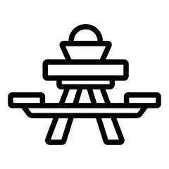 picnic Line Icon