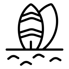 surfing Line Icon